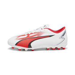 PUMA KINDER FUSSBALLSCHUHE ULTRA PLAY MG WEISS ROT