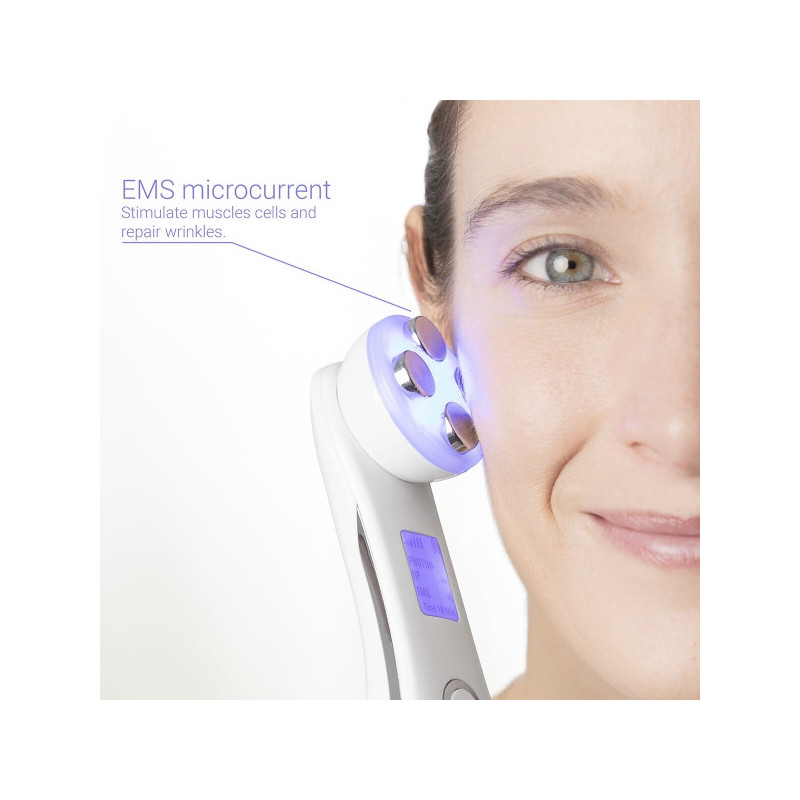 Facial Massager with Radio Frequency, Phototherapy, and Electrical Stimulation