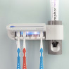 UV Toothbrush Sterilizer with Toothpaste Holder and Dispenser