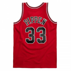 BASKETBALL-T-SHIRT MITCHELL & NESS CHICAGO BULL SCOTIE PIPPEN IN ROT