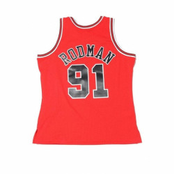 BASKETBALL-T-SHIRT MITCHELL & NESS CHICAGO BULL DENNIS RODMAN ROT